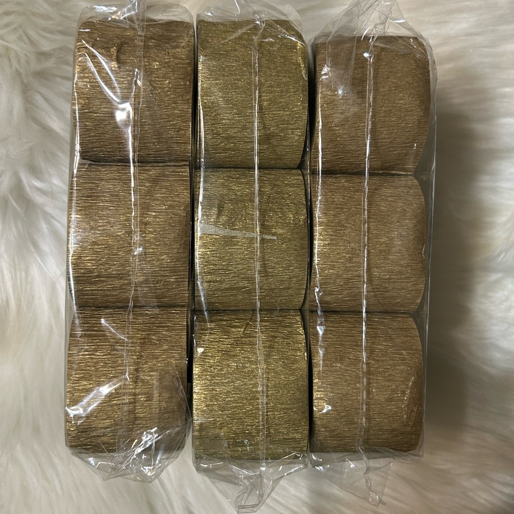 Crepe Paper Streamers Gold 18 Rolls - Picture 3 of 9